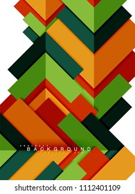 Multicolored abstract geometric shapes, geometry background for web banner, business presentation, ads package, print template, wallpaper