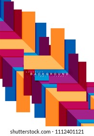 Multicolored abstract geometric shapes, geometry background for web banner, business presentation, ads package, print template, wallpaper
