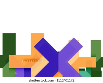 Multicolored abstract geometric shapes, geometry background for web banner, business presentation, ads package, print template, wallpaper