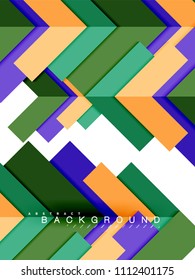 Multicolored abstract geometric shapes, geometry background for web banner, business presentation, ads package, print template, wallpaper