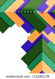 Multicolored abstract geometric shapes, geometry background for web banner, business presentation, ads package, print template, wallpaper