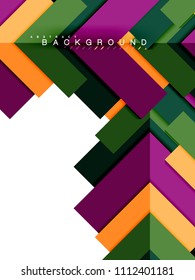 Formas geométricas abstractas multicolores, fondo geométrico para banner web, presentación comercial, paquete de anuncios, plantilla de impresión, fondo de pantalla