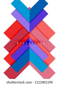 Abstrakte, mehrfarbige geometrische Formen, geometrischer Hintergrund für Webbanner, Geschäftspräsentation, Werbepaket, Druckvorlage, Bildschirmhintergrund