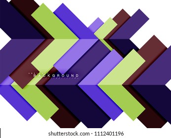 Multicolored abstract geometric shapes, geometry background for web banner, business presentation, ads package, print template, wallpaper
