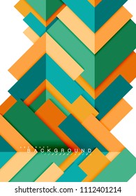 Multicolored abstract geometric shapes, geometry background for web banner, business presentation, ads package, print template, wallpaper