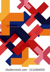 Formas geométricas abstractas multicolores, fondo geométrico para banner web, presentación comercial, paquete de anuncios, plantilla de impresión, fondo de pantalla
