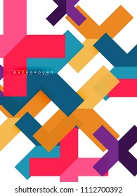 Multicolored abstract geometric shapes, geometry background for web banner, business presentation, ads package, print template, wallpaper