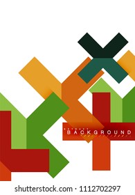 Multicolored abstract geometric shapes, geometry background for web banner, business presentation, ads package, print template, wallpaper