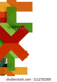 Multicolored abstract geometric shapes, geometry background for web banner, business presentation, ads package, print template, wallpaper