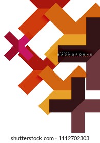 Multicolored abstract geometric shapes, geometry background for web banner, business presentation, ads package, print template, wallpaper