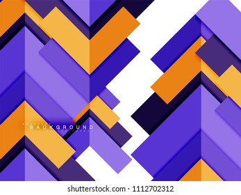Multicolored abstract geometric shapes, geometry background for web banner, business presentation, ads package, print template, wallpaper