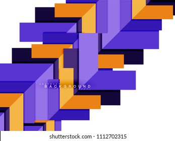 Multicolored abstract geometric shapes, geometry background for web banner, business presentation, ads package, print template, wallpaper