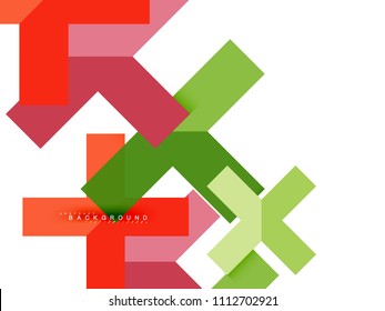 Multicolored abstract geometric shapes, geometry background for web banner, business presentation, ads package, print template, wallpaper