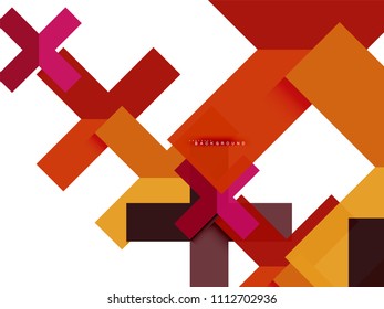 Multicolored abstract geometric shapes, geometry background for web banner, business presentation, ads package, print template, wallpaper