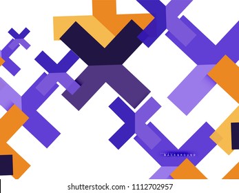 Formas geométricas abstractas multicolores, fondo geométrico para banner web, presentación comercial, paquete de anuncios, plantilla de impresión, fondo de pantalla