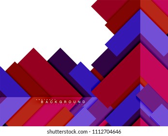 Multicolored abstract geometric shapes, geometry background for web banner, business presentation, ads package, print template, wallpaper