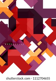 Abstrakte, mehrfarbige geometrische Formen, geometrischer Hintergrund für Webbanner, Geschäftspräsentation, Werbepaket, Druckvorlage, Bildschirmhintergrund