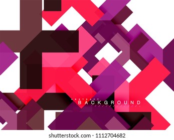 Multicolored abstract geometric shapes, geometry background for web banner, business presentation, ads package, print template, wallpaper