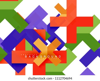 Formas geométricas abstractas multicolores, fondo geométrico para banner web, presentación comercial, paquete de anuncios, plantilla de impresión, fondo de pantalla
