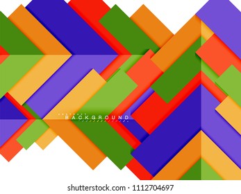 Formas geométricas abstractas multicolores, fondo geométrico para banner web, presentación comercial, paquete de anuncios, plantilla de impresión, fondo de pantalla