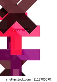 Multicolored abstract geometric shapes, geometry background for web banner, business presentation, ads package, print template, wallpaper