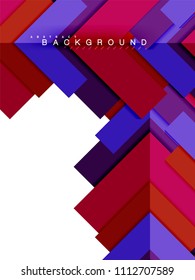 Multicolored abstract geometric shapes, geometry background for web banner, business presentation, ads package, print template, wallpaper
