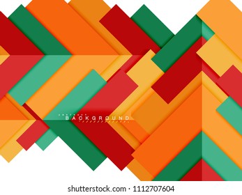 Multicolored abstract geometric shapes, geometry background for web banner, business presentation, ads package, print template, wallpaper