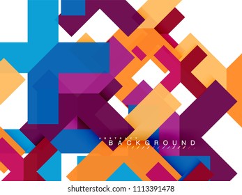 Formas geométricas abstractas multicolores, fondo geométrico para banner web, presentación comercial, paquete de anuncios, plantilla de impresión, fondo de pantalla