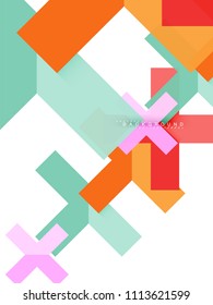 Multicolored abstract geometric shapes, geometry background for web banner, business presentation, ads package, print template, wallpaper