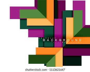 Formas geométricas abstractas multicolores, fondo geométrico para banner web, presentación comercial, paquete de anuncios, plantilla de impresión, fondo de pantalla