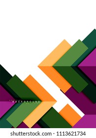Formas geométricas abstractas multicolores, fondo geométrico para banner web, presentación comercial, paquete de anuncios, plantilla de impresión, fondo de pantalla