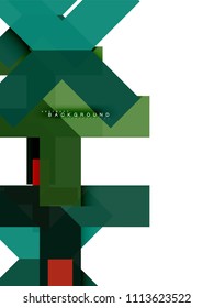 Formas geométricas abstractas multicolores, fondo geométrico para banner web, presentación comercial, paquete de anuncios, plantilla de impresión, fondo de pantalla