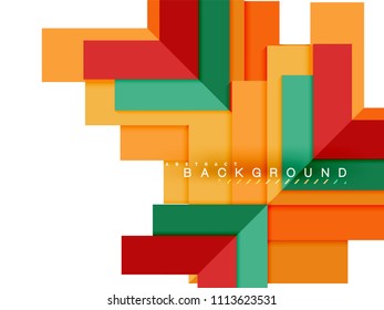 Multicolored abstract geometric shapes, geometry background for web banner, business presentation, ads package, print template, wallpaper
