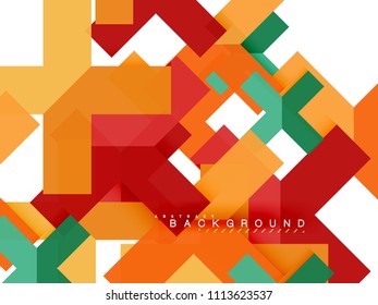 Multicolored abstract geometric shapes, geometry background for web banner, business presentation, ads package, print template, wallpaper
