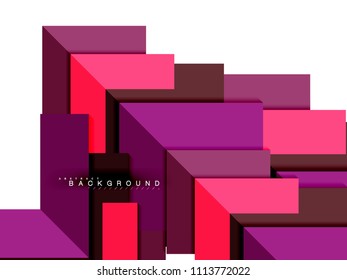 Multicolored abstract geometric shapes, geometry background for web banner, business presentation, ads package, print template, wallpaper