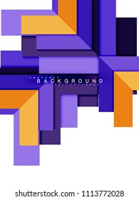 Formas geométricas abstractas multicolores, fondo geométrico para banner web, presentación comercial, paquete de anuncios, plantilla de impresión, fondo de pantalla