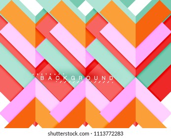 Multicolored abstract geometric shapes, geometry background for web banner, business presentation, ads package, print template, wallpaper