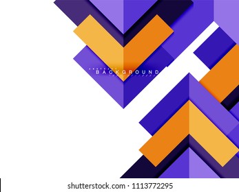 Formas geométricas abstractas multicolores, fondo geométrico para banner web, presentación comercial, paquete de anuncios, plantilla de impresión, fondo de pantalla
