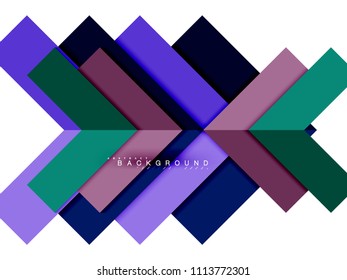 Multicolored abstract geometric shapes, geometry background for web banner, business presentation, ads package, print template, wallpaper