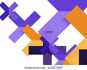 Multicolored abstract geometric shapes, geometry background for web banner, business presentation, ads package, print template, wallpaper