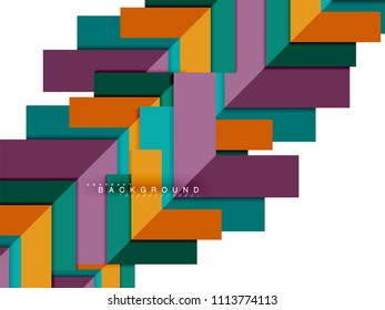 Formas geométricas abstractas multicolores, fondo geométrico para banner web, presentación comercial, paquete de anuncios, plantilla de impresión, fondo de pantalla