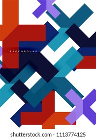 Multicolored abstract geometric shapes, geometry background for web banner, business presentation, ads package, print template, wallpaper