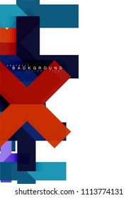 Formas geométricas abstractas multicolores, fondo geométrico para banner web, presentación comercial, paquete de anuncios, plantilla de impresión, fondo de pantalla