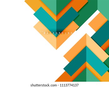 Multicolored abstract geometric shapes, geometry background for web banner, business presentation, ads package, print template, wallpaper