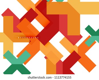 Abstrakte, mehrfarbige geometrische Formen, geometrischer Hintergrund für Webbanner, Geschäftspräsentation, Werbepaket, Druckvorlage, Bildschirmhintergrund