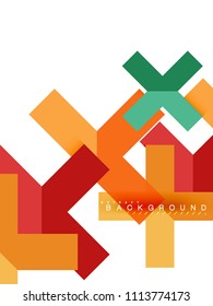 Formas geométricas abstractas multicolores, fondo geométrico para banner web, presentación comercial, paquete de anuncios, plantilla de impresión, fondo de pantalla