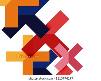 Multicolored abstract geometric shapes, geometry background for web banner, business presentation, ads package, print template, wallpaper
