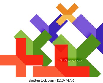 Abstrakte, mehrfarbige geometrische Formen, geometrischer Hintergrund für Webbanner, Geschäftspräsentation, Werbepaket, Druckvorlage, Bildschirmhintergrund