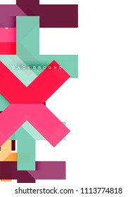 Formas geométricas abstractas multicolores, fondo geométrico para banner web, presentación comercial, paquete de anuncios, plantilla de impresión, fondo de pantalla