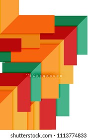 Formas geométricas abstractas multicolores, fondo geométrico para banner web, presentación comercial, paquete de anuncios, plantilla de impresión, fondo de pantalla